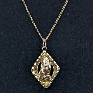 V. Prayer Hands Pendant Necklace